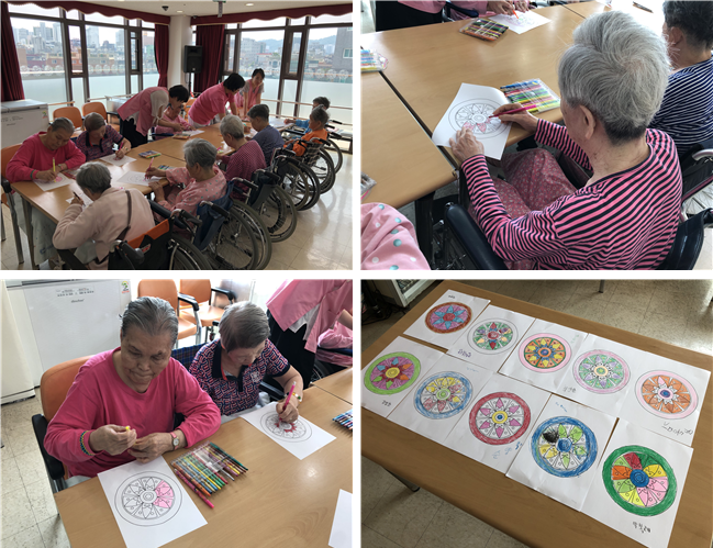 [자비의집] 미술교실 - 만다라 색칠하기