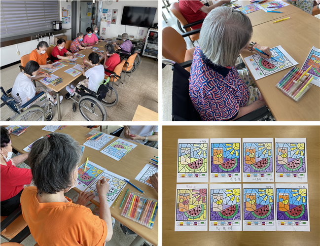 [자비의집] 미술교실 - 숫자 색칠하기