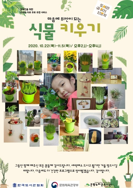 [구립은평뉴타운도서관] 길 위의 인문학 제 4주제- 마음에 위안이 되는 식물 키우기 ...